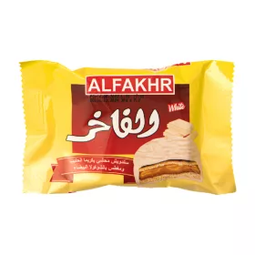 Tejszínes keksz fehér csokoládéban 12*30g , Alfkhr