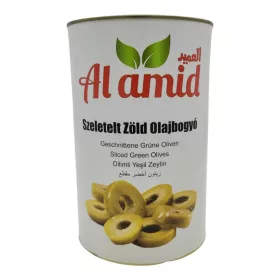 Olívabogyó zöld, szeletelt 4300g, Al amid