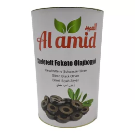 Olívabogyó fekete,szeletelt 4300g, Al amid