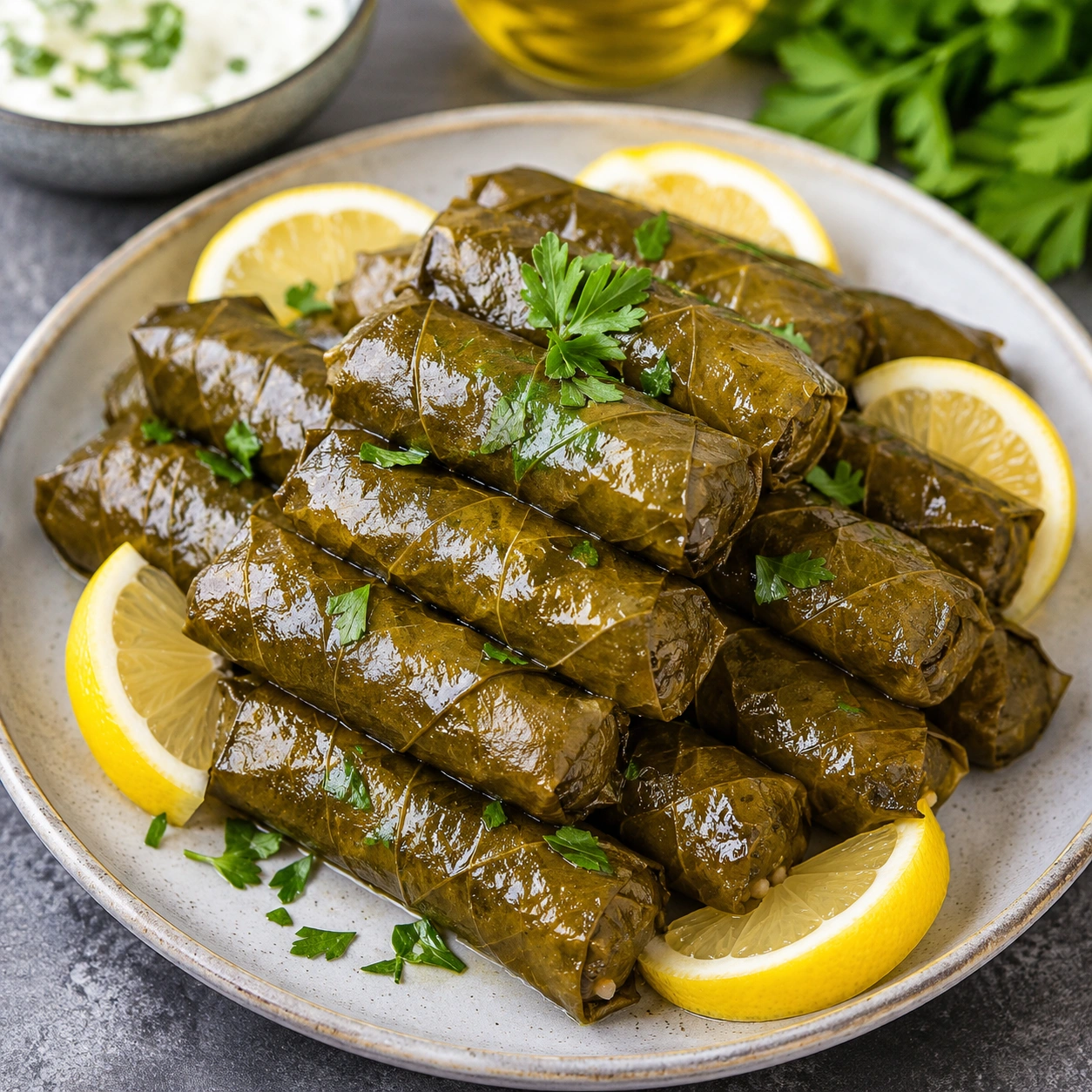 Dolma-töltött szőlőlevél